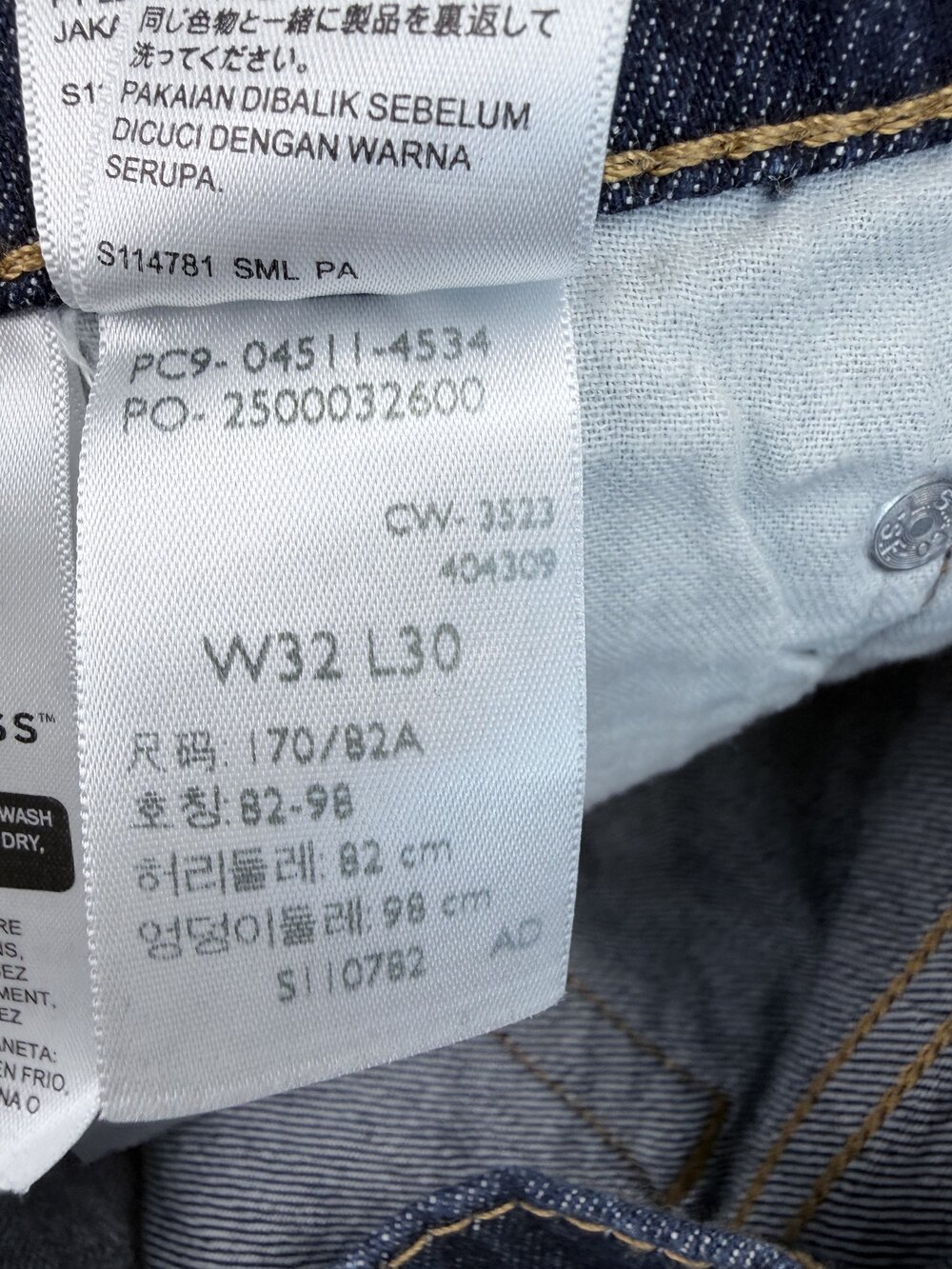 Levi's Men's Straight Jeans 32x30 Dark Indigo - Picture 4 of 13